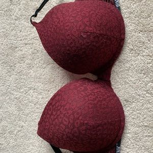 Dark Purple Animal Print Bra